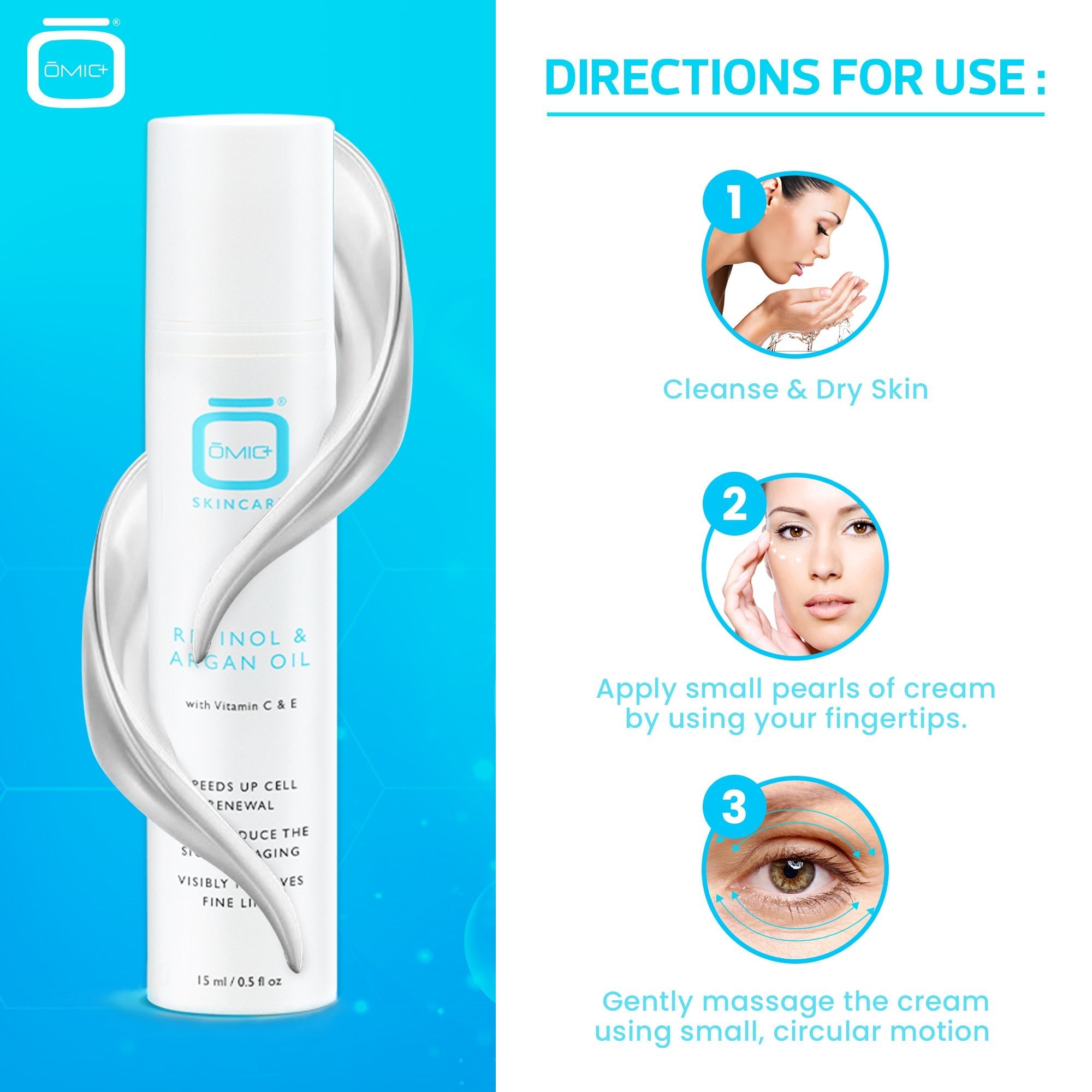 Omic+ Retinol & Argan Oil Eye Cream 15ml - omicskincare